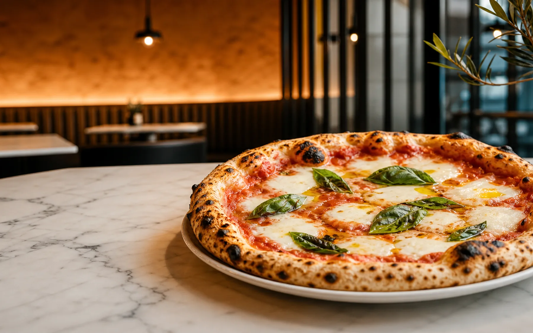 Pizza met verse toppings